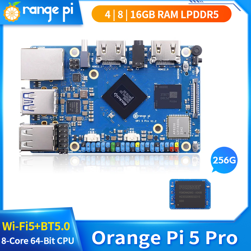 Orange Pi 5 Pro 16 8 4GB RAM L - Orange Pi 5 Plus 16Gb recensie en prijs